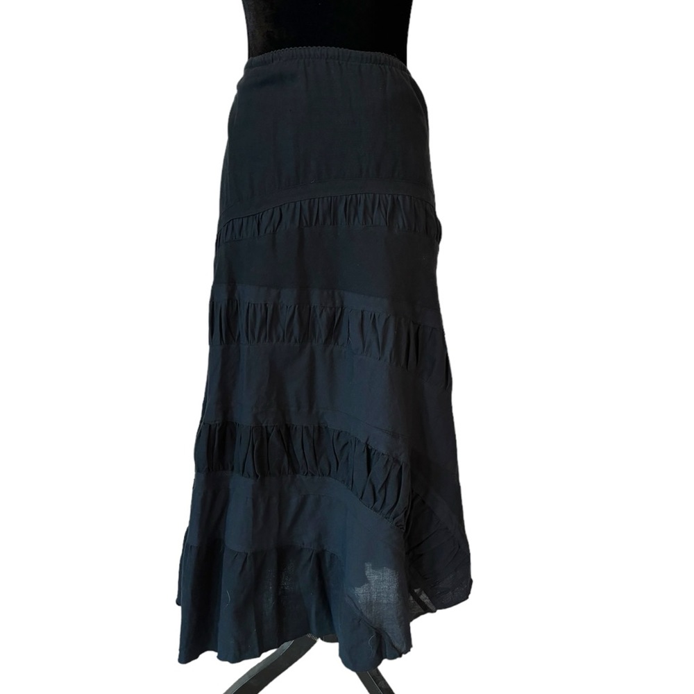 Bleu Bayou Black Boho Maxi Skirt Size Small - Picture 5 of 10